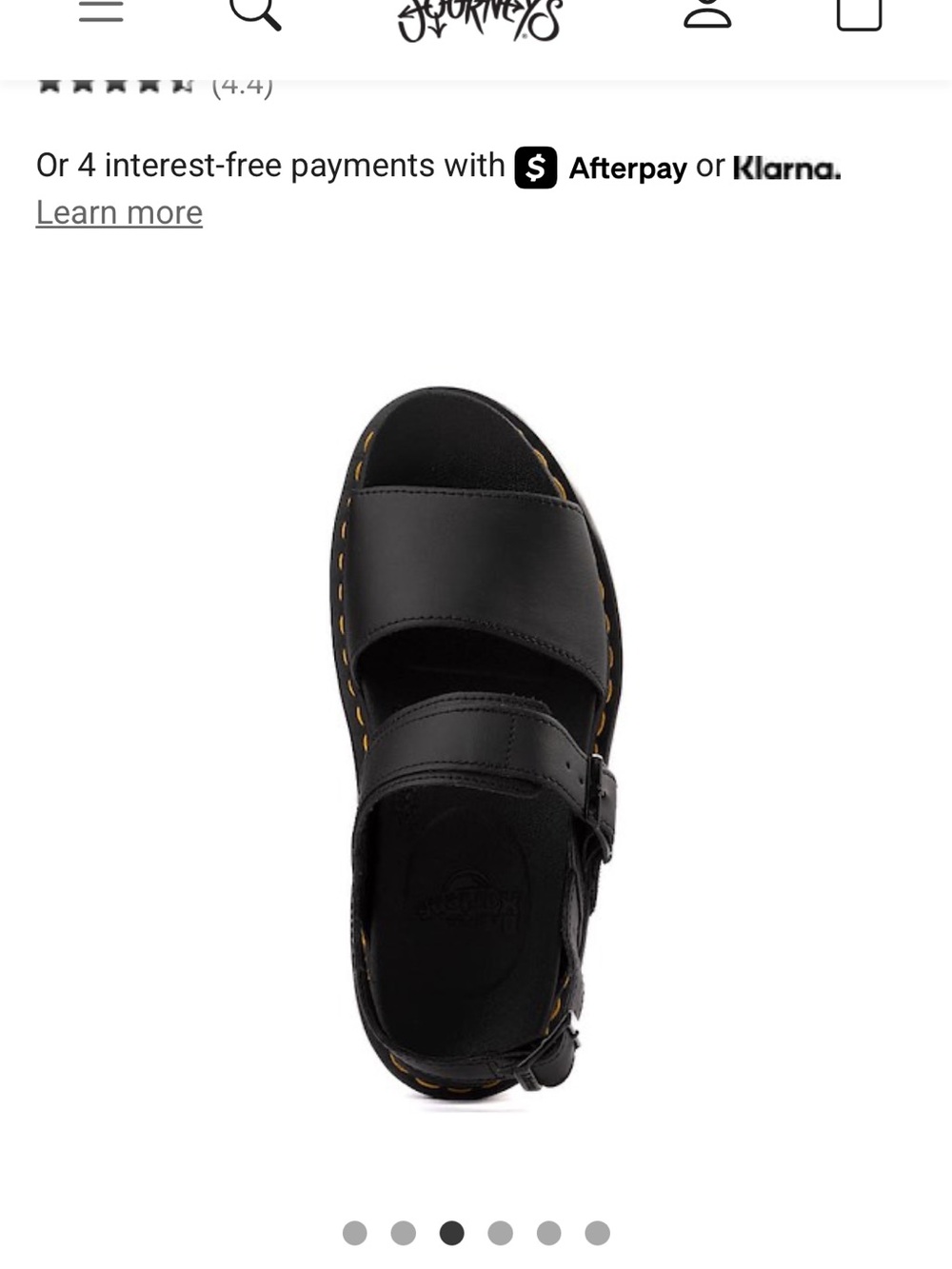 Dr. Martens Sandals  Voss Quad Black Platform. Yellow Stitching - Picture 2 of 11
